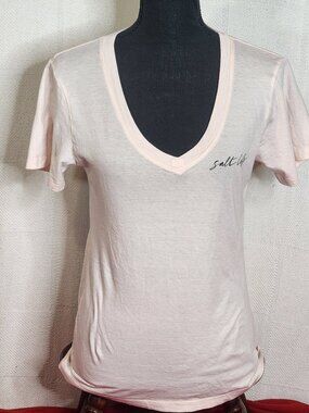 Salt Life Live Salty Baby Pink Cotton Short Sleeve Turtle Sunsets T-Shirt Size M